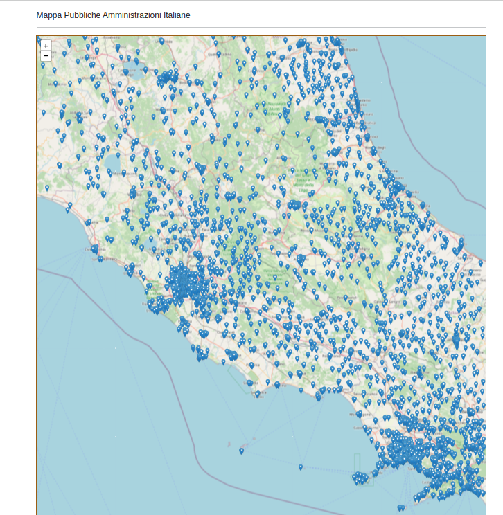 Mappa Leaflet delle PA Italiane